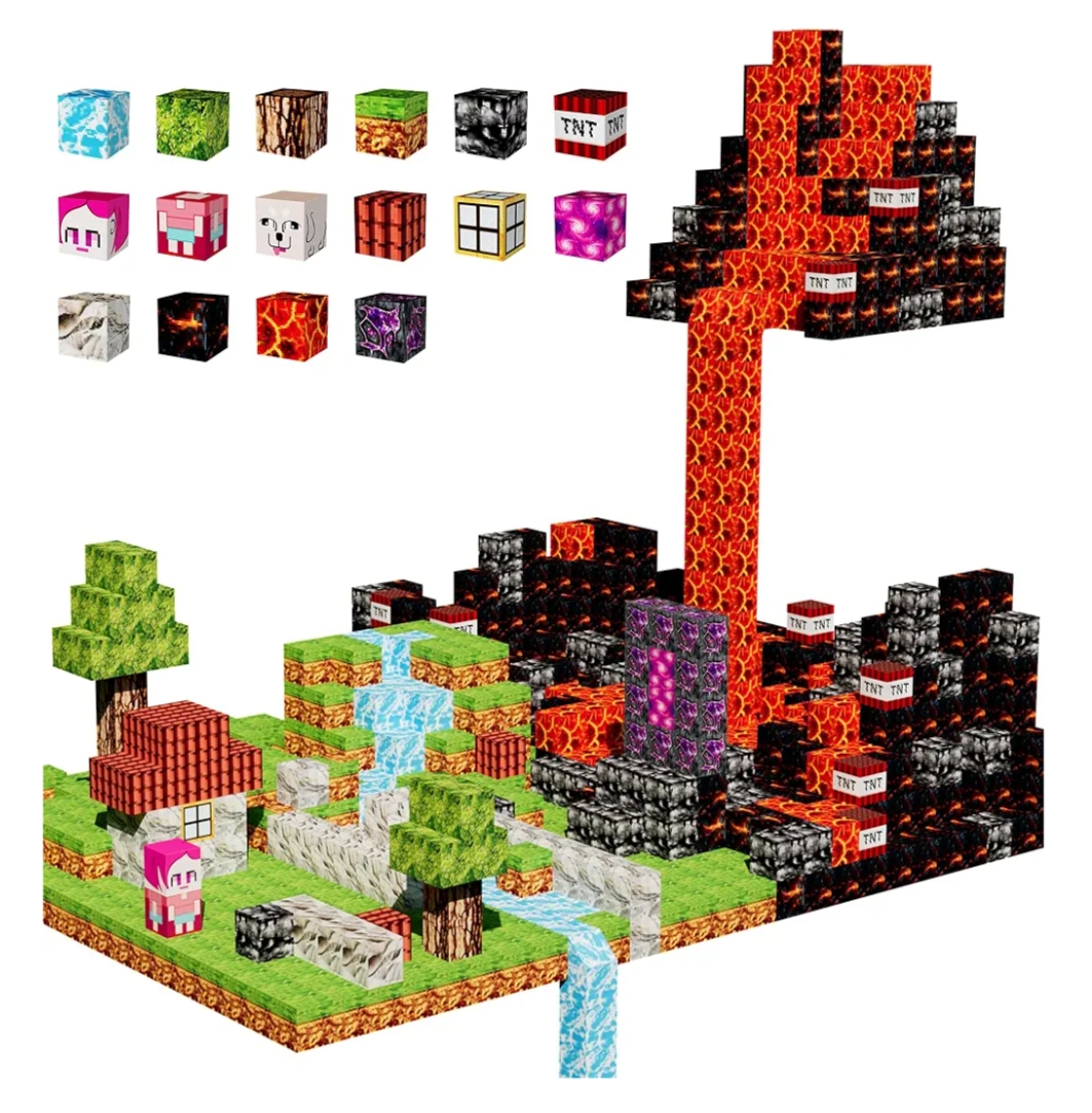 Magnetic Blocks Kids Building Toy - Minecraft Product