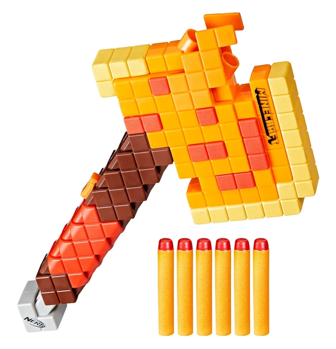 Nerf Minecraft Firebrand, Dart Blasting Axe - Minecraft Product